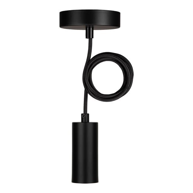 BAILEY - BAI Lampe suspension Fuji E27 Noir avec 1.5M Câble Textile Noir 2x0.75mm2 et Ros - 145020 BAILEY - BAI Lampe suspension Fuji E27 Noir avec 1.5M Câble Textile Noir 2x0.75mm2 et Ros - 145020
