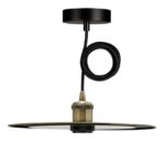 BAILEY - BAI Lampe suspension Set DIY Slim Abat-jour Bronze Antique Douille Retro E27 3M - 143876