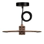 BAILEY - BAI Lampe suspension Set DIY Slim Abat-jour Or rosé Douille Grid E27 3M Câble Te - 143877