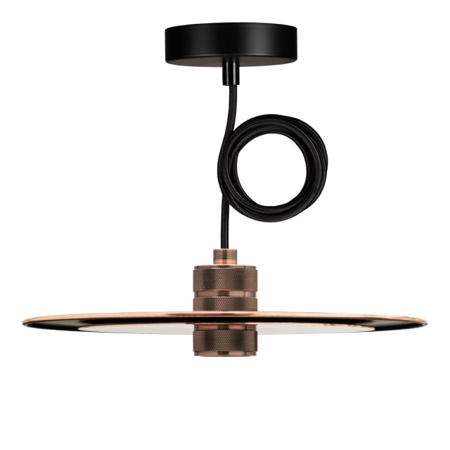 BAILEY - BAI Lampe suspension Set DIY Slim Abat-jour Or rosé Douille Grid E27 3M Câble Te - 143877 BAILEY - BAI Lampe suspension Set DIY Slim Abat-jour Or rosé Douille Grid E27 3M Câble Te - 143877