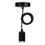 BAILEY - BAI suspension Bari E27 Noir 1.5M Câble Noir 2x0.75 Rosace 60W - 141479
