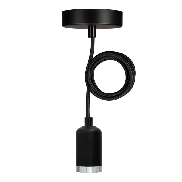BAILEY - BAI suspension Bari E27 Noir 1.5M Câble Noir 2x0.75 Rosace 60W - 141479 BAILEY - BAI suspension Bari E27 Noir 1.5M Câble Noir 2x0.75 Rosace 60W - 141479