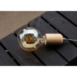 BAILEY - BAI suspension Lima E27 Bois 1.5M Câble Noir/Blanc 2x0.75 Rosace Argent 60W - 141481 – Image 2