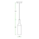 BAILEY - Crystal Pendant Jim E27 Glass 1.5M - 142461 – Image 6