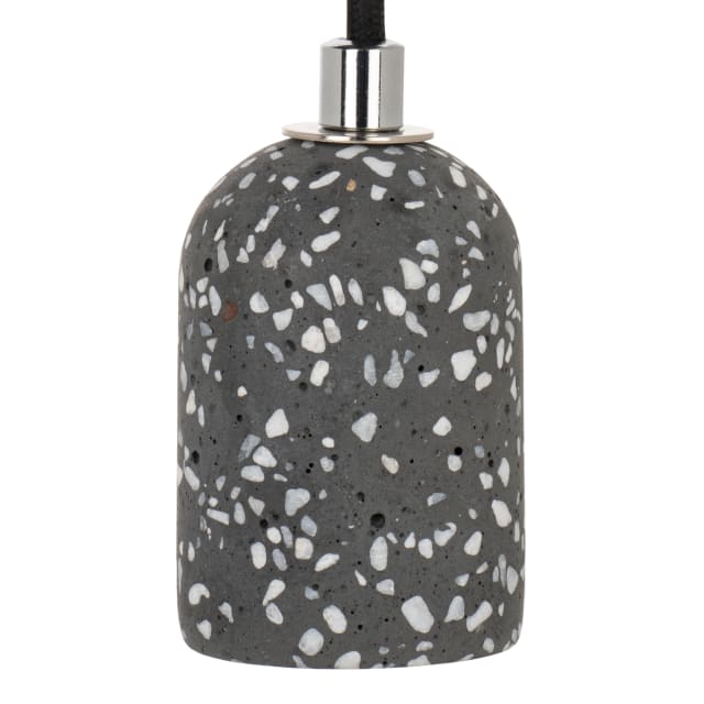 BAILEY - Pendant E27 Terrazzo D-Grey 1.5M 2C Black - 142539 BAILEY - Pendant E27 Terrazzo D-Grey 1.5M 2C Black - 142539