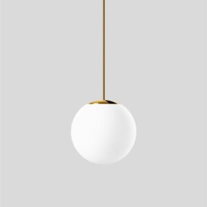 BEGA - The Sphere suspens verre opale IP20 2700K laiton incl 1xE27 LED lamp 12W 1400lm - 45950.4K2