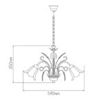 FANTASIA - ASPER - 3x E14 - acier / verre - max 40W - dia 540mm x 400-870mm - noir / blanc - 3403304 – Image 2