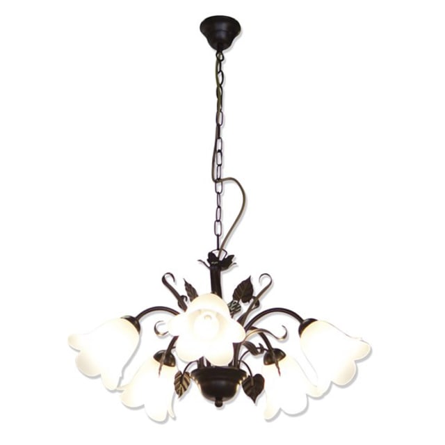 FANTASIA - ASPER - 5x E14 - acier / verre - max 40W - dia 620mm x 400-870mm - noir / blanc - 3403305 FANTASIA - ASPER - 5x E14 - acier / verre - max 40W - dia 620mm x 400-870mm - noir / blanc - 3403305
