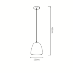 FANTASIA - BOBAN pendule - E27 - max 60W - acier - dia 250mm x 1485mm - gunmetal / blanc - 3432084 – Image 2