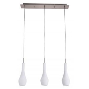 FANTASIA - BOTELO - 3x E27 - acier / verre - 600mm x 1200mm - acier brossé / verre blanc - 3410111