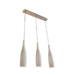FANTASIA - KIRINA - 3x E27 - acier / verre - 575mm x 1200mm - acier brossé / verre blanc - 3410081