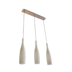 FANTASIA - KIRINA - 3x E27 - acier / verre - 575mm x 1200mm - acier brossé / verre blanc - 3410081