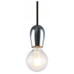 FANTASIA - KOBAR - 1x E27 - max 60W - dia 100mm x 3000mm - noir / chromé - 3416220