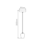 FANTASIA - KOBAR - 1x E27 - max 60W - dia 100mm x 3000mm - noir / noir - 3416230 – Image 2