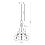 FANTASIA - KOBAR - 3x E27 - max 60W - dia 340mm x 2100mm - noir / chromé - 3416221 – Image 2