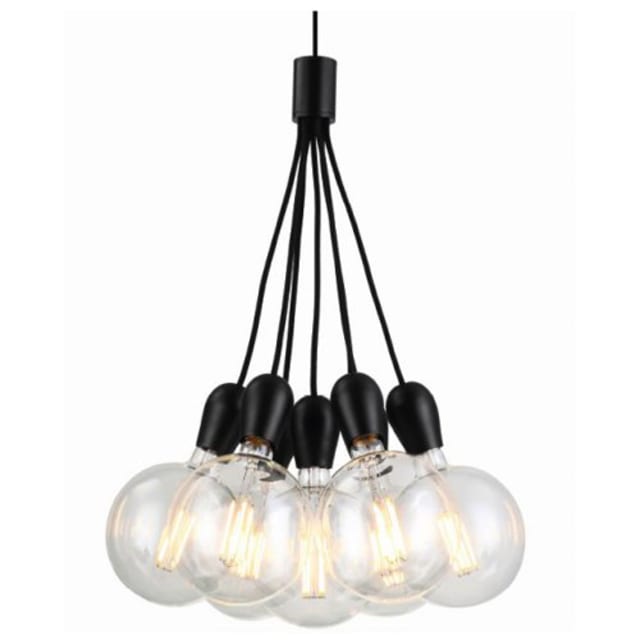 FANTASIA - KOBAR - 7x E27 - max 60W - dia 460mm x 2100mm - noir / noir - 3416233 FANTASIA - KOBAR - 7x E27 - max 60W - dia 460mm x 2100mm - noir / noir - 3416233