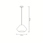 FANTASIA - KONO pendule - E27 - max 60W - acier - dia 240mm x 1377mm - noir / blanc - 3432071 – Image 2