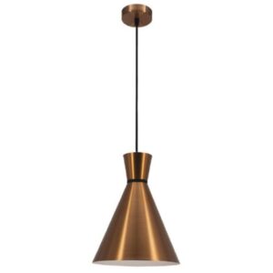 FANTASIA - KONO pendule - E27 - max 60W - acier - dia 250mm x 1545mm - cuivre / blanc - 3432032