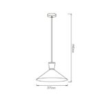 FANTASIA - KONO pendule - E27 - max 60W - acier - dia 395mm x 1440mm - cuivre / blanc - 3432042 – Image 2