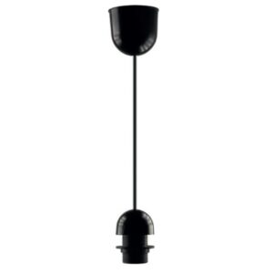 FANTASIA - NINA pendule - 1x E27 - PVC - max 60W - 100mm x 1320mm - noir - 2716908