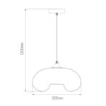 FANTASIA - NISMO - 1x E27 - acier / verre - max 60W - dia 300mm x 1200mm - noir / gris fumé - 3416215 – Image 2