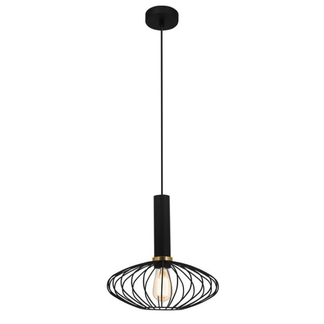 FANTASIA - OONAH - 1x E27 - max 60W - 290mm x 300mm - câble noir 3m - noir / or - 3432135 FANTASIA - OONAH - 1x E27 - max 60W - 290mm x 300mm - câble noir 3m - noir / or - 3432135