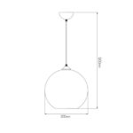FANTASIA - ROGODO - 1x E27 - acier / verre - max 60W - dia 300mm x 1200mm - noir/ gris fumé - 3416196 – Image 2