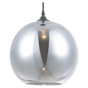 FANTASIA - ROGODO - 1x E27 - acier / verre - max 60W - dia 300mm x 1200mm - noir/ gris fumé - 3416196