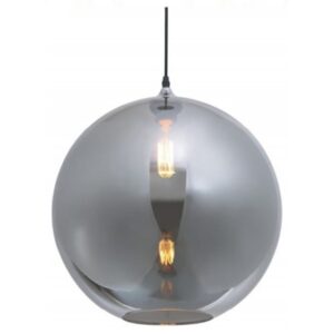 FANTASIA - ROGODO - 1x E27 - acier / verre - max 60W - dia 400mm x 1200mm - noir/ gris fumé - 3416195