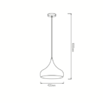 FANTASIA - RONIN - 1x E27 - acier - max 60W - dia 420mm x 1555mm - brun mat / or - 3432003 – Image 2