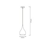 FANTASIA - RONIN - 1x E27 - acier - max 60W - dia 420mm x 1555mm - brun mat / or - 3432023 – Image 2