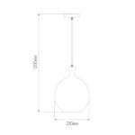 FANTASIA - SONOS - 1x E27 - acier / verre - max 60W - dia 230mm x 1200mm - noir / gris fumé - 3416205 – Image 2