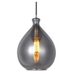 FANTASIA - SONOS - 1x E27 - acier / verre - max 60W - dia 230mm x 1200mm - noir / gris fumé - 3416205