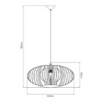 FANTASIA - STRINGS - 1x E27 - acier - max 60W - dia 500mm x 210mm - noir mat - 3403520 – Image 2
