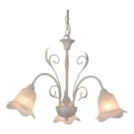 FANTASIA - SURYA - 3x E14 - acier / verre - 40W - dia 587mm x 401mm - blanc antique - 3416154