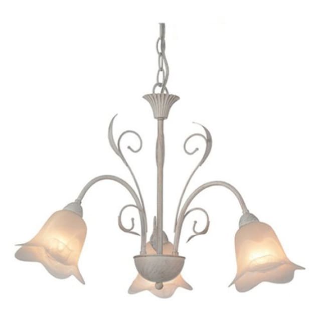 FANTASIA - SURYA - 3x E14 - acier / verre - 40W - dia 587mm x 401mm - blanc antique - 3416154 FANTASIA - SURYA - 3x E14 - acier / verre - 40W - dia 587mm x 401mm - blanc antique - 3416154