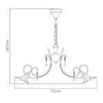 5W - acier / verre - 2700K - dia 732mm x 667mm - chromé - 3416105