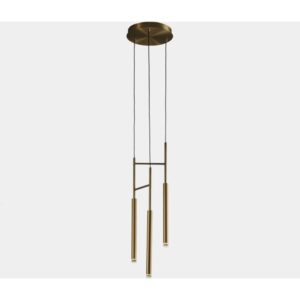 LEDS-C4 - PENDANT CANDLE TRIPLEX 3 X LED 9.4 SATIN GOLD - 00-6021-27-27