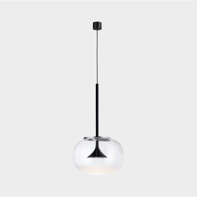 LEDS-C4 - Pendant Alive Single with glass difusor LED 6.9W 453lm 2700K Black - 00-6671-05-F1 LEDS-C4 - Pendant Alive Single with glass difusor LED 6.9W 453lm 2700K Black - 00-6671-05-F1