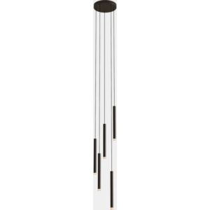 LEDS-C4 - Pendant Candle 5 Bodies Chandelier LED 15.6W 844lm 2700K DALI Black - 00-8317-60-60
