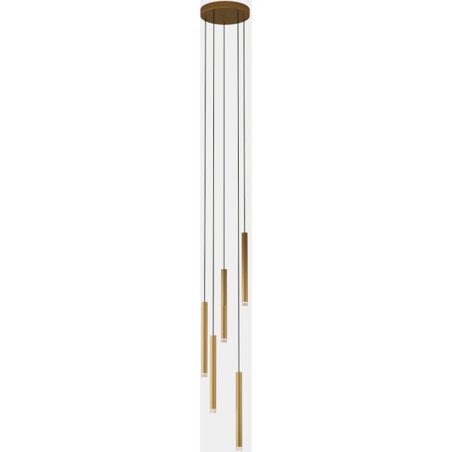 LEDS-C4 - Pendant Candle 5 Bodies Chandelier LED 15.6W 844lm 2700K DALI Gold - 00-8317-60-27 LEDS-C4 - Pendant Candle 5 Bodies Chandelier LED 15.6W 844lm 2700K DALI Gold - 00-8317-60-27