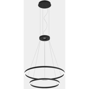 LEDS-C4 - Pendant Circular Downward 2 Rings (ø900 ø600) LED 77.3W 4000K Black - CS4N-00X9AZOU05