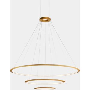 LEDS-C4 - Pendant Circular Inward 3 Rings (ø2000 ø1200 ø600) LED 223.5W 4000K 0-10V Gold - CD4H-00X9AZRUEF