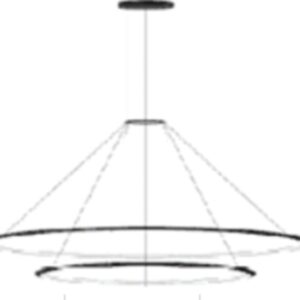 LEDS-C4 - Pendant Circular Outward 2 Rings (ø1200 ø900) LED 109.1W 2700K 0-10V Black - CF4M-00V9AZRU05