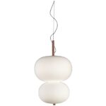 LEDS-C4 - Pendant Ilargi Doble Lamp LED 36.1W 2861lm 2700K PHASE CUT White Light wood - 00-6461-93-F9