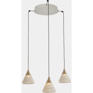 LEDS-C4 - Pendant Veneto Surfaced 3 Bodies LED 15W 2700K 0-10V Gold White 804lm - 15-7590-14-DO