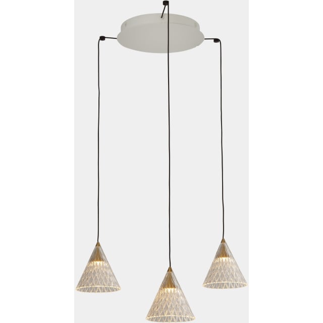 LEDS-C4 - Pendant Veneto Surfaced 3 Bodies LED 15W 2700K 0-10V Gold White 804lm - 15-7590-14-DO LEDS-C4 - Pendant Veneto Surfaced 3 Bodies LED 15W 2700K 0-10V Gold White 804lm - 15-7590-14-DO