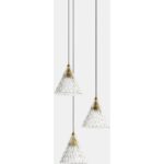 LEDS-C4 - Pendant Veneto Surfaced 3 Bodies LED 24W 2700K DALI Gold Gold 268lm - 15-7596-DL-DO