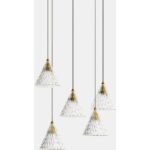 LEDS-C4 - Pendant Veneto Surfaced 5 Bodies LED 25W 2700K DALI Gold White 1340lm - 15-7598-14-DO
