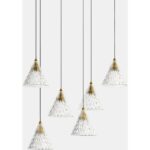 LEDS-C4 - Pendant Veneto Surfaced 6 Bodies LED 30W 2700K 0-10V Gold White 1608lm - 15-7605-14-DO